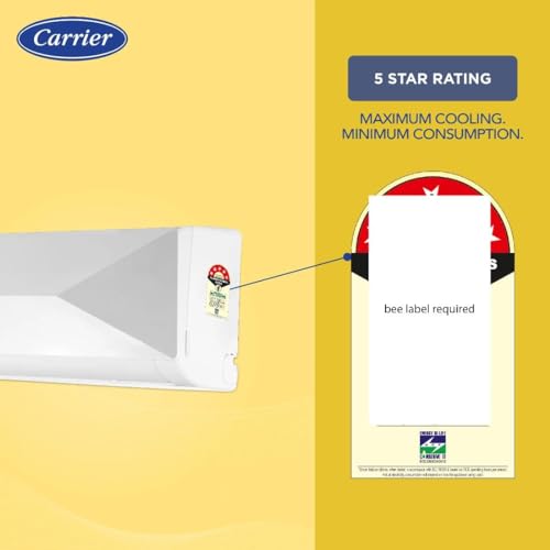 Image of Carrier 1.5 Ton 18K 5 Star XCEL EDGE EXi Inverter Split Air Conditioner (CAI18CE5R34W0 5 kW, White)