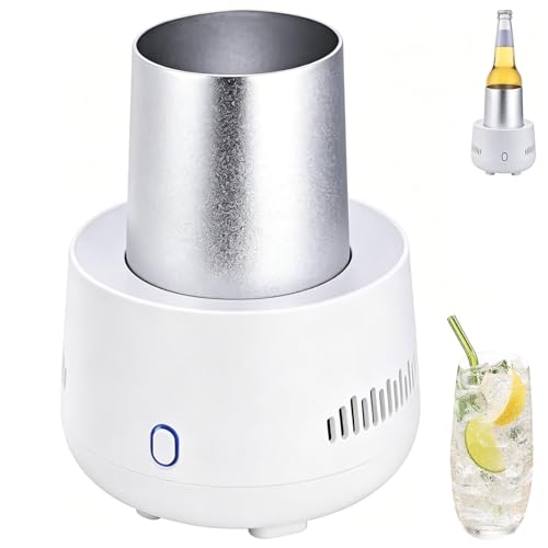 Tazza di raffreddamento rapido con controllo della temperatura 24 ore, refrigeratore alimentato tramite USB per birra e vino, raffreddamento veloce a 10 °C in 15 minuti, funzionamento one-touch
