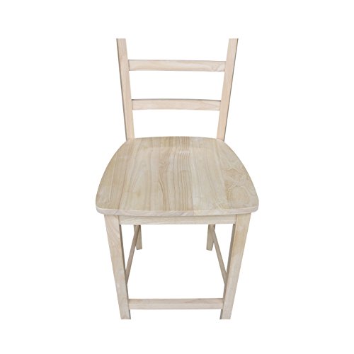 International Concepts 24-Inch Madrid Counter Stool, Unfinished #TOP5