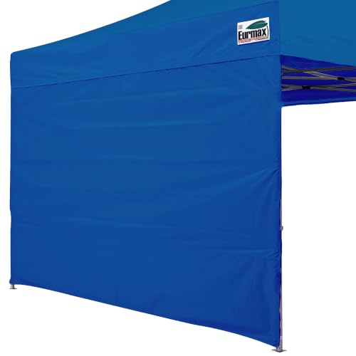 Image of Eurmax USA 8x8 Pop Up Canopy SunWall-UV Protection for Tents,Blocks Sunlight&Wind,Water Resistant Side Wall Only,Easy Hook & Loop Installation,Fit for 8FT Straight Leg Shelters&Gazebo,Blue
