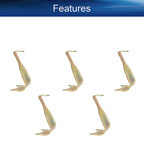 Image of Solid Moulding Picture Hooks Hangers Rail Hanging Hook Color Zinc-Plated 54mmx29mm Bronze 5pcs