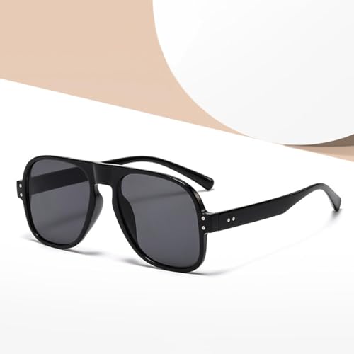 Lunettes de soleil à rivets décoratifs style rétro chic - 2