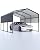 13' x 16' x 10' Metal Carport Heavy Duty, 27 Ga. Steel Roof and 18 Ga. Reinforced Frame, Permanent Shed for Agricultural Machinery, Carport for Cars, Boats, Trucks, and Tractors, N.W. 460 lbs