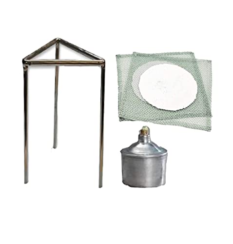 ECNEICS Tripod stand, Wire gauge (2pcs.), Aluminium Spirit lamp (Combo of 4) for lab use and experiments (B0CKF9NVJH) Amazon Price History, Amazon Price Tracker