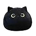Simpatico peluche gatto nero, creativo cuscino a forma di gatto bambole animali ufficio pisolino tempo supporto lombare cuscino morbido cuscino farcito, peluche kawaii regalo per bambini adulti