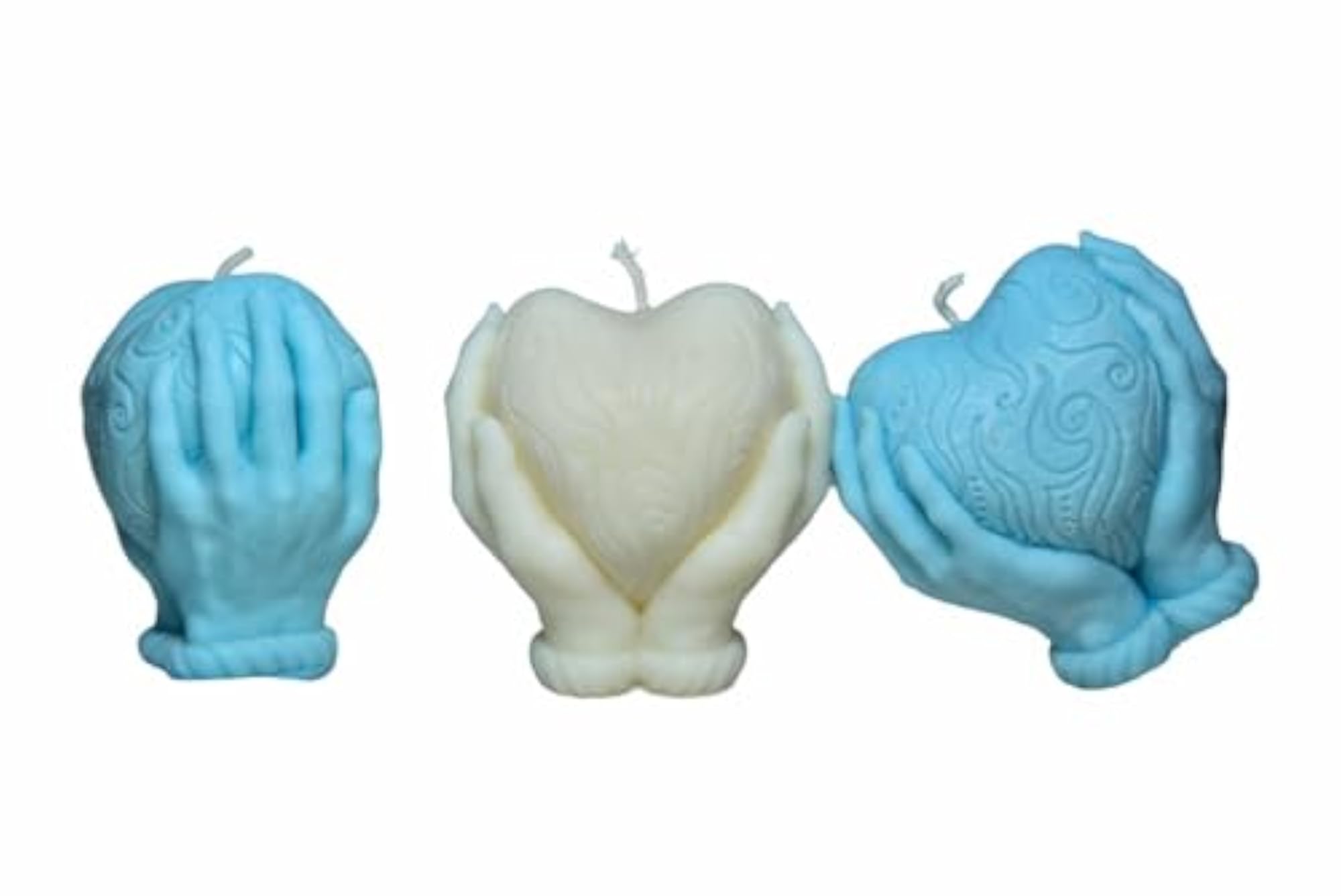 Heart-Shaped Decorative Candle, White