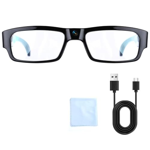 Cámara espía HD de 1080p, gafas de grabación de video inteligente, gafas deportivas al aire libre con cámara portátil (con tarjeta de memoria de 32 GB)
