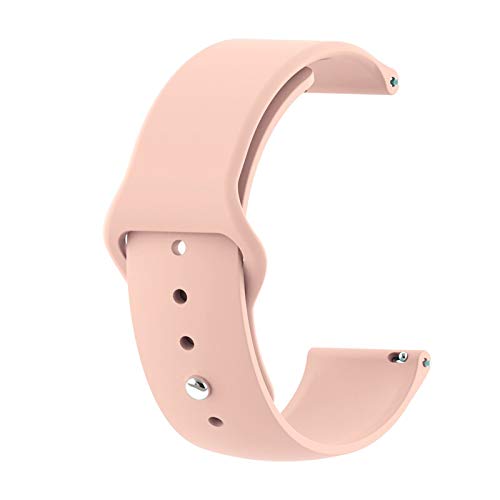 Image of AEETZ 22mm Width Soft Silicon Band Strap Compatible with Samsung Galaxy S3 Frontier, Classic /Galaxy Watch 46mm /Huawei Watch GT2(46mm) /Honor Magic Watch 2(46mm) - Silicon Baby Pink