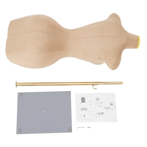 Maniquí soporte para ropa de mujer tipo torso oro claro regulable 210 cm 4