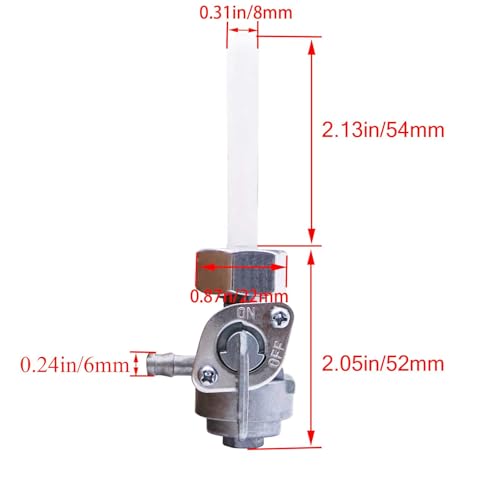 Image of Generator Gas Tank Fuel Switch Petcock Fuel Shut Off Valve for Predator Generac Generator Parts 3500w-9000w 5.5hp-16hp M16x1.5mm 2PACK