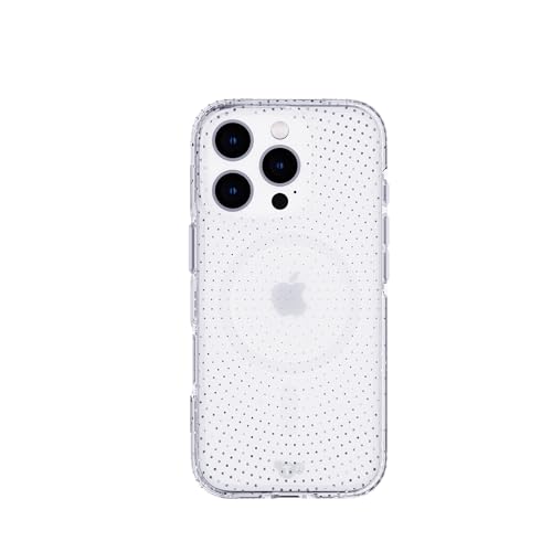 Tech21 EvoSparkle for iPhone 16 Pro Compatible with MagSafe - Impact Protection Case - in Ripple Clear