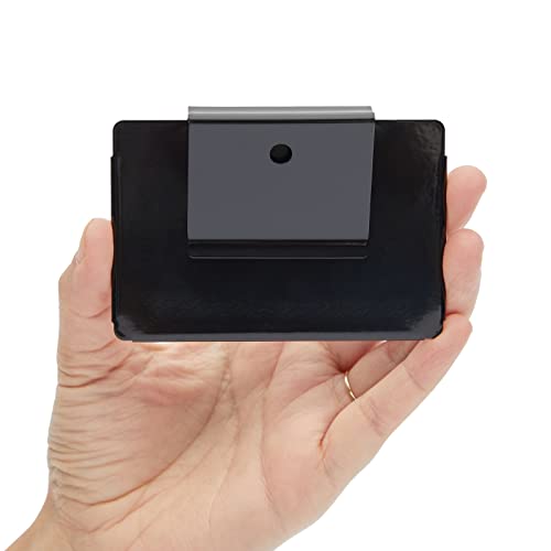 Talented Kitchen Metal Basket Label Clips - Removable Clip-On Storage Bin Holders - Durable Construction for Pantry Basket Labels - Secure Attachment for Metal Bins - 3.5"x 2.5", 18-Pack Black