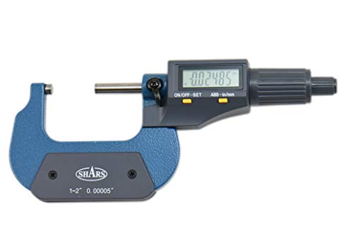 Shars 1-2"/25-50mm Solid Metal Frame Electronic Outside Micrometer 303-2464 ]6