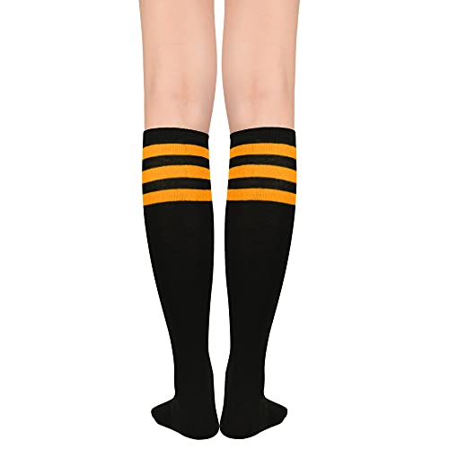 Image of American Trends Womens Athletic Knee High Socks Outdoor Sport Thigh High Stockings Casual Stripes Tube Socks