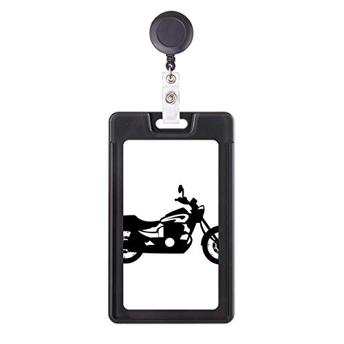 Porte-badge rétractable moto mécanique noire évite la perte de cartes