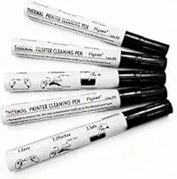 GREUS Pacote com 5 canetas de limpeza de impressora térmica, kit de limpeza de cabeça de impressão universal, kit de limpeza de manutenção, limpador de cabeçote de impressão para impressora de cartões