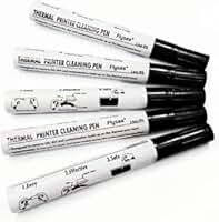 GREUS Pacote com 5 canetas de limpeza de impressora térmica, kit de limpeza de cabeça de impressão universal, kit de limpeza de manutenção, limpador de cabeçote de impressão para impressora de cartões