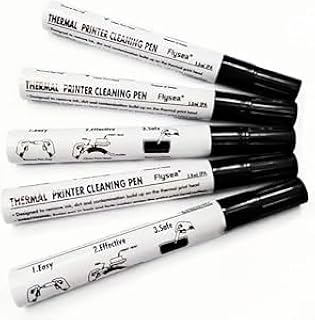 GREUS 5 Pack Thermal Printer Cleaning Pen Universal Print Head Cleaning Pen Maintenance Cleaning Kit Printhead Cleaner Dust Stain Remover Pen for Card & Heat Transfer & Electronic Waybill Printer