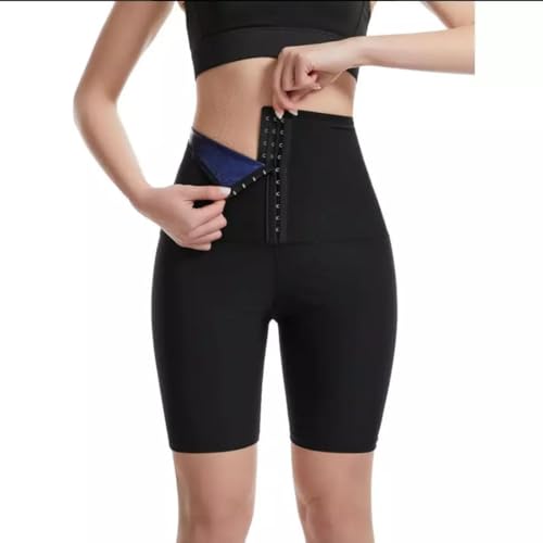 Shorts Modelador Térmico Feminino, Cintura Alta, Efeito Sauna, Cinta Modeladora para Exercícios para