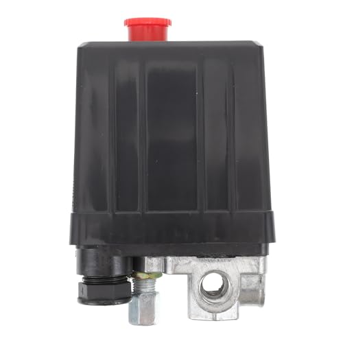 OUNONA Air Compressor Druckschalter mit Dual Manometer Sicherheitsventil aus Kupfer Langlebiger Kunststoff Einfache Montage für Kompressor Steuerung Präzise Druckregelung