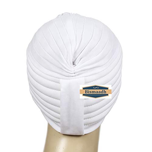 Image of BISMAADH Instant Readymade Turban for Men & Women Head Wrap Lightweight Cap Headwear Sikh Pagri
