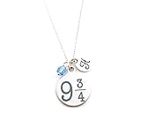 9 and 3/4 Harry Potter Charm Necklace - Personalized Sterling Silver Jewelry - Gift For Her