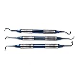 3pc Periodontal Dental Anterior Posterior Sickle Scalers 204S, H6/H7 Montana Jack, Stainless Steel Oral...