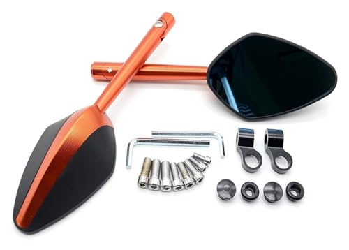 �o�C�N�~���[ �p ER6N Z750 Z800 Z1000 ZRX400 1000 650 EX500R GTR1400 ER-6N ���ׂẴA���~�I�[�g�o�C�o�b�N�~���[ �n���h���o�[�T�C�h(�I�����W)