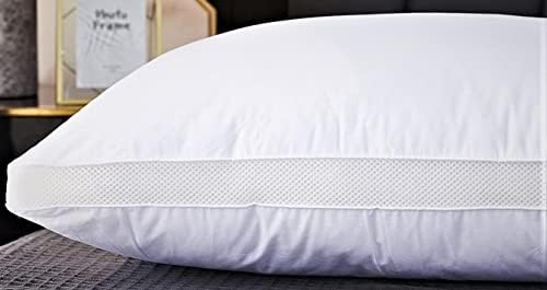 AirMax Breathable Pillow Pack of 2 With Air Mesh Sides to increase Airflow and Prevent Overheating for a Cool Night's Sleep  Machine Washable and Hypoallergenic Bed Pillow 2 Pack