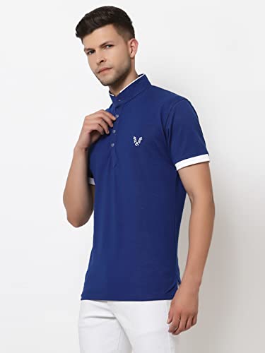 Image of UZARUS Men's Solid Cotton Regular Fit Polo T-Shirt