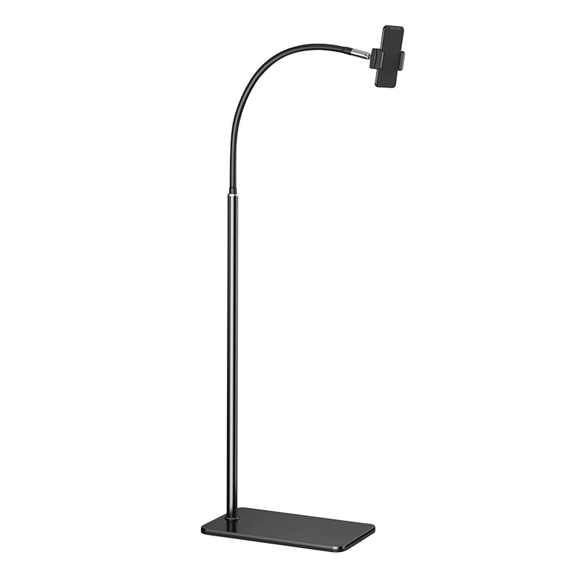 BKHsgDXJ Phone stand 360 Swivel Stronger Gooseneck Floor Phone Stand,Suitable for Devices Less Than 6.5Inch(Black)