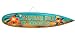 All Seas Imports 39" Handcarved and Painted Distressed Style Wood Another Day in Paradise with Flowers Surfboard