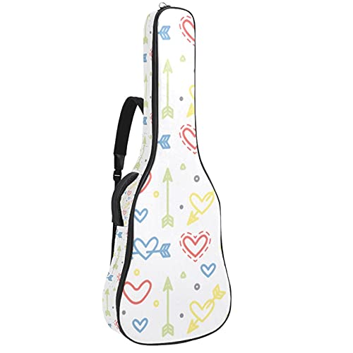Housse de transport guitare acoustique et classique étanche motif cœur