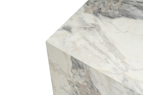 Mesa lateral de melamina efecto mármol Hanah Home Freesia Marble auxiliar 8