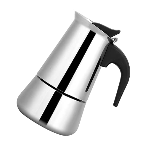 RASTKY Cafetera Portátil de Acero Inoxidable, Mocha, Ideal para Viajes de Acampada en Casa, 450ml (100ml)