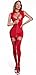 Panegy Women's Zipper Mini Dress Sleeveless Faux Leather Lingerie Shiny Skinny Clubwear Cut Out Costume Dancewear Bodycon Red XXL