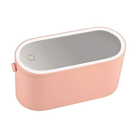 Pauleen 48076 Shine Inner Blush Cosmetic Mirror dimmable Illuminated Makeup Box with LED Lighting Beauty case Travel Battery/USB Pink matt, 2.2 W Cover