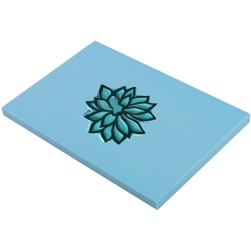 Image of ZOENHOU 20 Pcs 4 inch x 6 inch Blue Rubber Carving Blocks, Linoleum Blocks for Printmaking,Soft Rubber Crafts Rubber Stamping Blanks