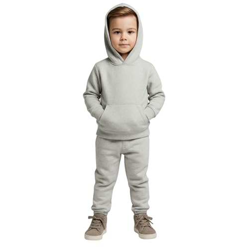 Image of Kids Hoodie Sweatshirt, Boys & Girls Relaxed Fit Wool Hooded & Round Neck Sweatshirt