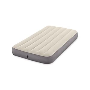 Intex Twin Dura-Beam Series Single High Airbed – Taupe/Grey, One Size
