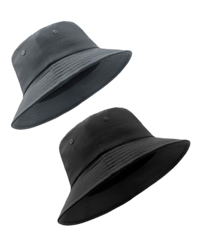 Image of XXL XL L Bucket Hat For Big Heads,M S Quick-Dry Travel Sun Hat With Chin Strap,Lightweight Summer Fisherman Hat Packable