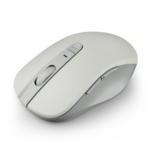 Image of WL300 Bluetooth Mouse Silent Wireless Mice, Quiet Click, Cordless Computer Mouse with 6 Buttons, Sculpted Grip, Adjustable DPI for Laptop, PC, Mac, 18-Month Battery Life for Work Travel(Silver-Gray)