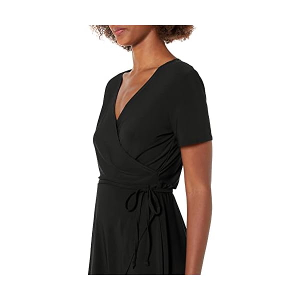 Star Vixen Women's Plus-Size Short-Sleeve Ballerina Wrap Dress - Image 4