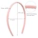 WOVOWOVO 8mm Thin Headbands For Women, 12 Pcs Plastic Headband with Teeth Simple Head Bands Combing Hairbands Hair Accessories for Girls, Teens and Women