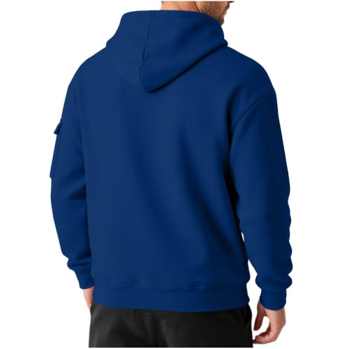 Ssuyeuri Mens Lightweight Oversized Hoodies Sweatshirts with Pocket Blue - image 5