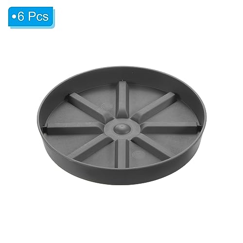 PATIKIL Plant Pot Saucers 10.5 Inch, 6 Pack Plastic Round Plant Pot Thicker Flower Drip Tray for Indoor Outdoor Gray - Image 3