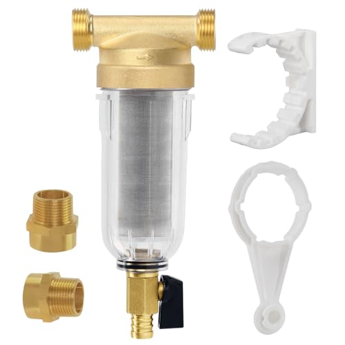 Valquave Whole House Spin Down Sediment Water Filter 3/4 40 Micron