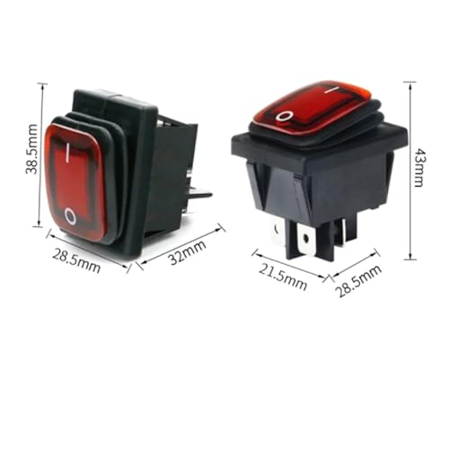 Interruptor basculante 4 pines para restaurar electrodomésticos y luces 6