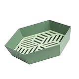 FIXOSHEE Bandeja de Drenaje para Frutas y Snacks Cesta Práctica de Almacenamiento Multifuncional Color Verde Diseño Desmontable y Fácil de Limpiar para Cocina y Lavado de Frutas