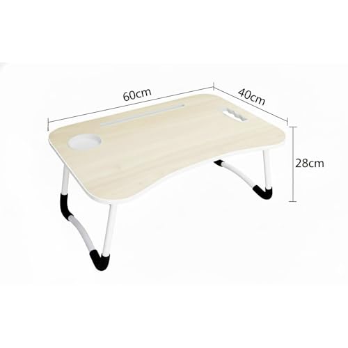 Image of Tarkan Stud Foldable Wooden Mini Lapdesk for Couch, Sofa Bed, Study Tray Table Stand for Writing (White)